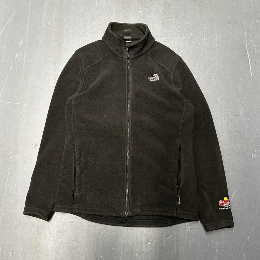 Men's black The North face black fleece zip up jacket Size L